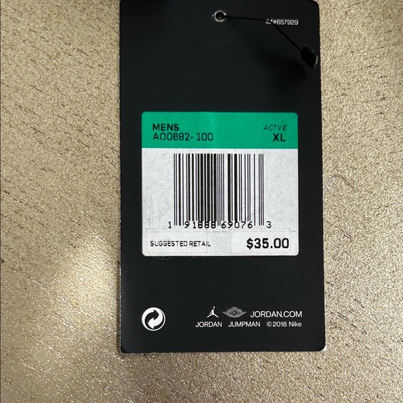 Jordan White Tee with Purple and Orange Graphic - Picture 3 of 5